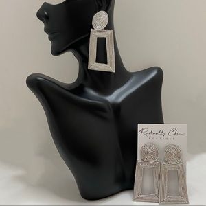 Silver Geometric Earrings